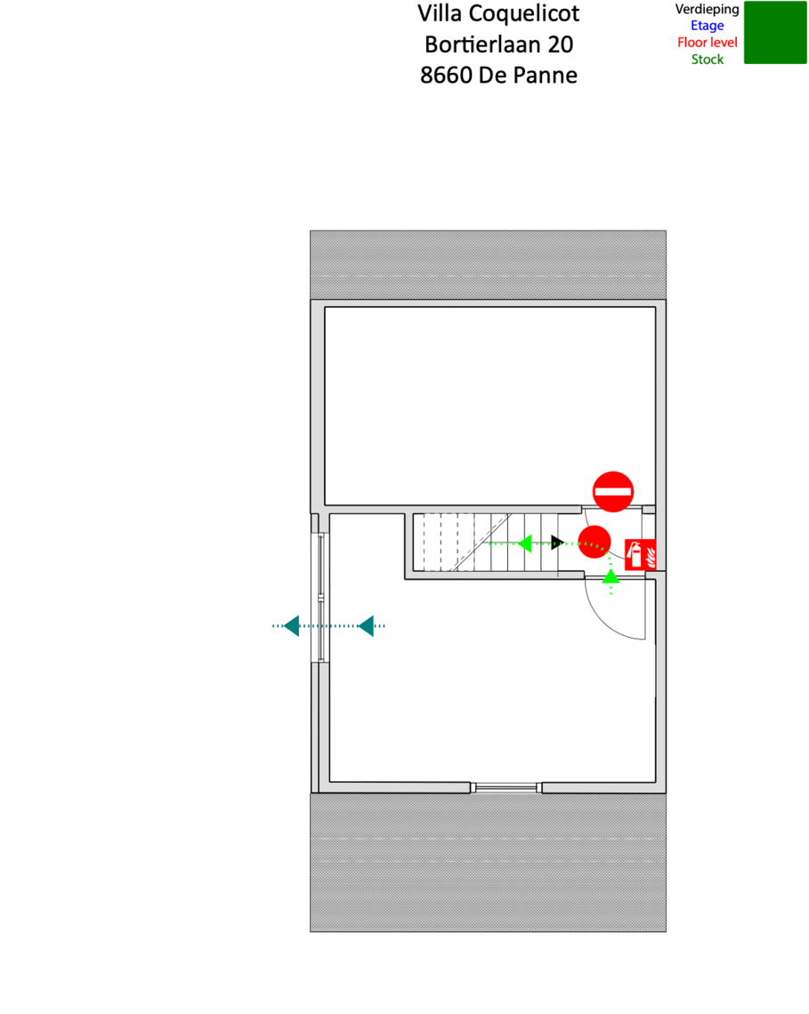 Evacuatieplan -  - Villa Cocquelicot