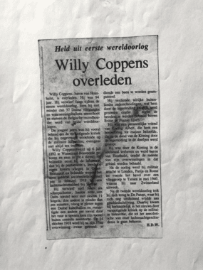 Willy-Coppens-overleden -  - Hotelverhaal